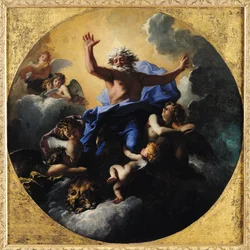 Dieu le Père porté par des anges